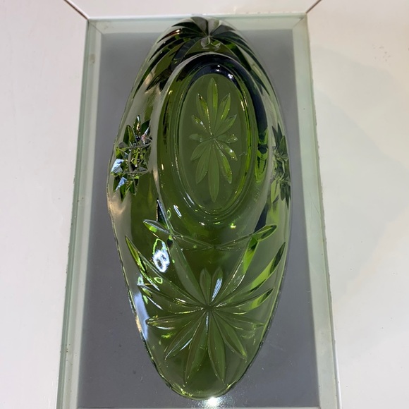 Emerald Green Anchor Hocking Star Of David Catchall 1960’s Decorative Candy Dish - Picture 12 of 12